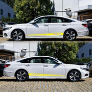2 PCS/Set D-707 Striped Totem Pattern Car Modified Decorative Sticker(Yellow)