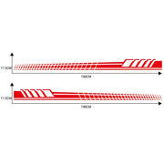 2 PCS/Set D-707 Striped Totem Pattern Car Modified Decorative Sticker(Red)