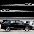 2 PCS/Set D-707 Striped Totem Pattern Car Modified Decorative Sticker(White) - Decorative Sticker by PMC TechLife | Online Shopping South Africa | PMC TechLife | Buy Now Pay Later Mobicred