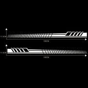 2 PCS/Set D-707 Striped Totem Pattern Car Modified Decorative Sticker(White)