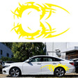 2 PCS/Set D-719 Flame Hot Wheel Pattern Car Modified Decorative Sticker(Yellow) - Decorative Sticker by PMC TechLife | Online Shopping South Africa | PMC TechLife | Buy Now Pay Later Mobicred