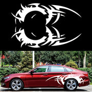 2 PCS/Set D-719 Flame Hot Wheel Pattern Car Modified Decorative Sticker(White)