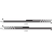 D-730 Stripe Pattern Car Modified Decorative Sticker(Black)