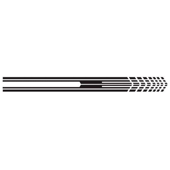 D-730 Stripe Pattern Car Modified Decorative Sticker(Black)