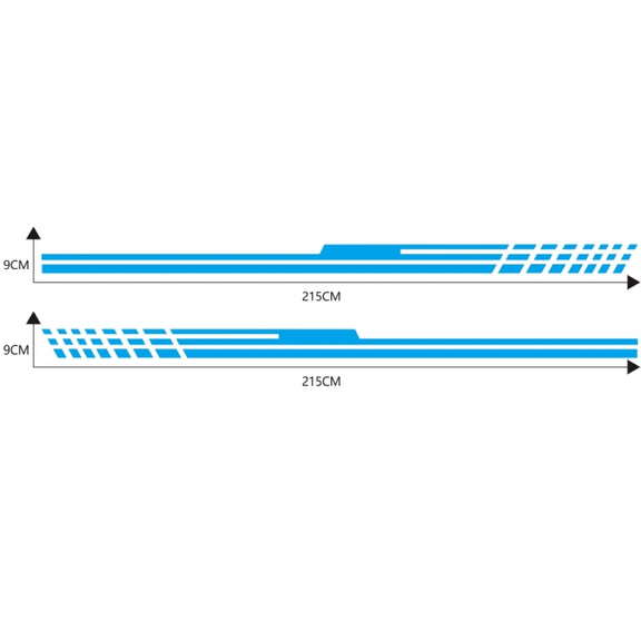 D-730 Stripe Pattern Car Modified Decorative Sticker(Blue)