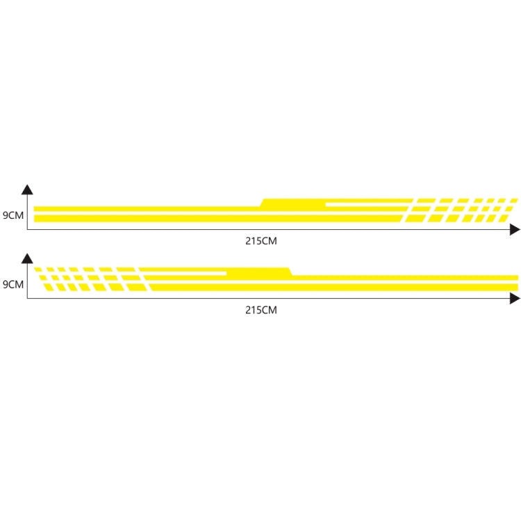 D-730 Stripe Pattern Car Modified Decorative Sticker(Yellow)