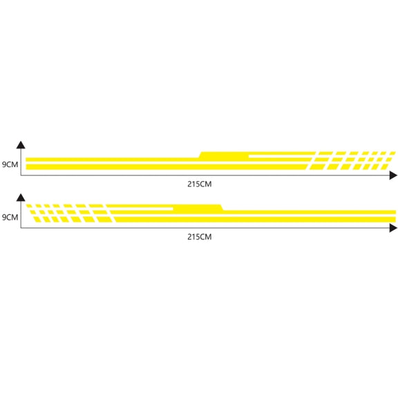 D-730 Stripe Pattern Car Modified Decorative Sticker(Yellow)