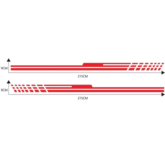 D-730 Stripe Pattern Car Modified Decorative Sticker(Red)