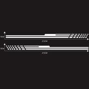 D-730 Stripe Pattern Car Modified Decorative Sticker(White)