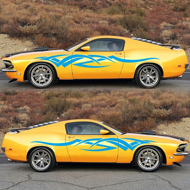 2 PCS/Set D-731 Totem Pattern Car Modified Decorative Sticker(Blue)