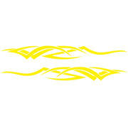 2 PCS/Set D-731 Totem Pattern Car Modified Decorative Sticker(Yellow)