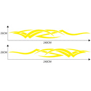2 PCS/Set D-731 Totem Pattern Car Modified Decorative Sticker(Yellow)