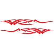 2 PCS/Set D-731 Totem Pattern Car Modified Decorative Sticker(Red)