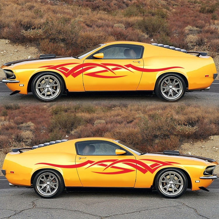 2 PCS/Set D-731 Totem Pattern Car Modified Decorative Sticker(Red)