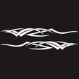 2 PCS/Set D-731 Totem Pattern Car Modified Decorative Sticker(White) - Decorative Sticker by PMC TechLife | Online Shopping South Africa | PMC TechLife | Buy Now Pay Later Mobicred