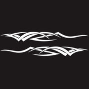 2 PCS/Set D-731 Totem Pattern Car Modified Decorative Sticker(White)