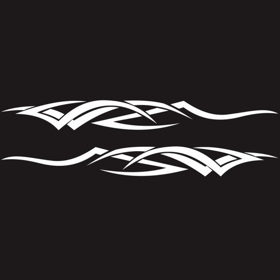 2 PCS/Set D-731 Totem Pattern Car Modified Decorative Sticker(White)