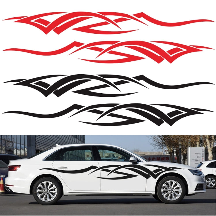 2 PCS/Set D-731 Totem Pattern Car Modified Decorative Sticker(White)