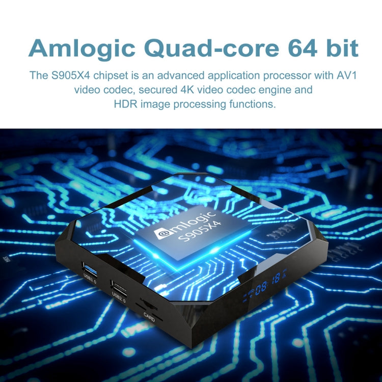X96 Max+ Ultra 4GB+32GB Amlogic S905X4 8K Smart TV BOX Android 11.0 Media Player, Plug Type:AU Plug