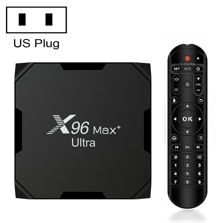 X96 Max+ Ultra 4GB+64GB Amlogic S905X4 8K Smart TV BOX Android 11.0 Media Player, Plug Type:US Plug