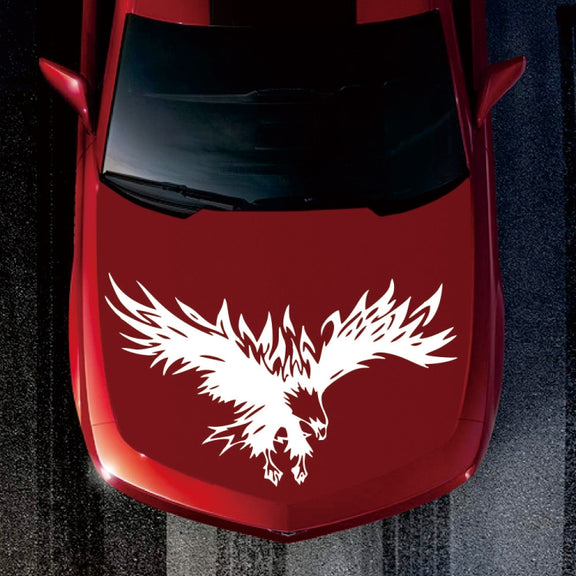 D-733 Eagle Pattern Car Modified Hood Decorative Sticker(White)