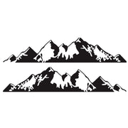 2 PCS/Set D-750 Mountain Pattern Car Modified Decorative Sticker(Black)