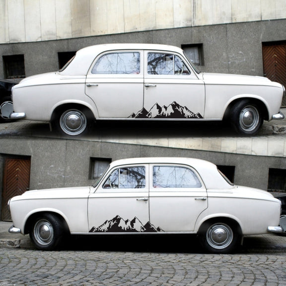 2 PCS/Set D-750 Mountain Pattern Car Modified Decorative Sticker(Black)