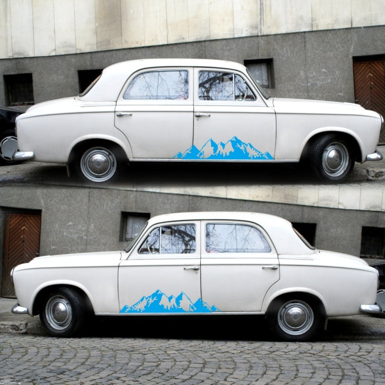 2 PCS/Set D-750 Mountain Pattern Car Modified Decorative Sticker(Blue)