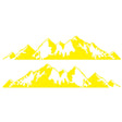 2 PCS/Set D-750 Mountain Pattern Car Modified Decorative Sticker(Yellow) - Decorative Sticker by PMC TechLife | Online Shopping South Africa | PMC TechLife | Buy Now Pay Later Mobicred