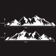 2 PCS/Set D-750 Mountain Pattern Car Modified Decorative Sticker(White)