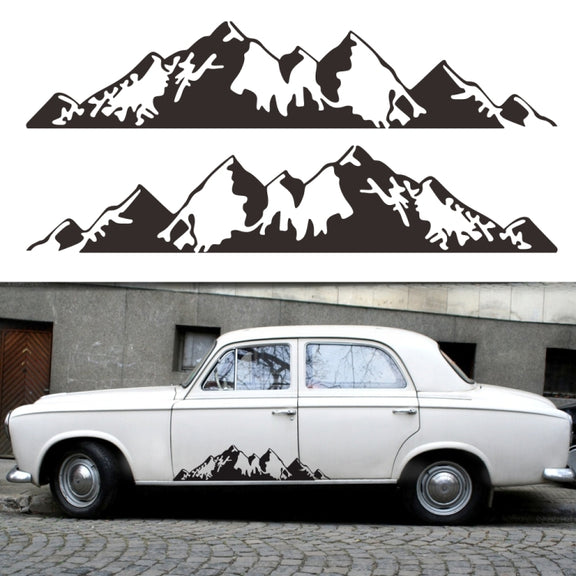 2 PCS/Set D-750 Mountain Pattern Car Modified Decorative Sticker(Black)
