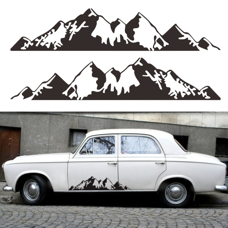 2 PCS/Set D-750 Mountain Pattern Car Modified Decorative Sticker(Black)