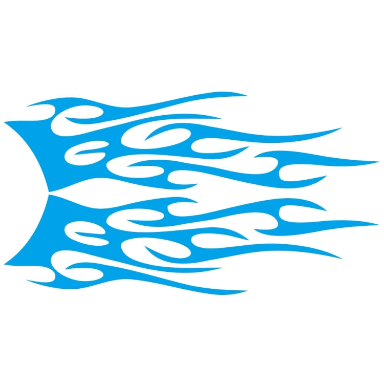 2 PCS/Set D-751 Flame Pattern Car Modified Decorative Sticker(Blue)