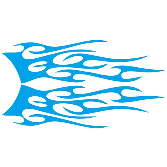 2 PCS/Set D-751 Flame Pattern Car Modified Decorative Sticker(Blue)