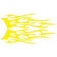 2 PCS/Set D-751 Flame Pattern Car Modified Decorative Sticker(Yellow) - Decorative Sticker by PMC TechLife | Online Shopping South Africa | PMC TechLife | Buy Now Pay Later Mobicred