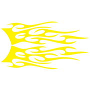 2 PCS/Set D-751 Flame Pattern Car Modified Decorative Sticker(Yellow)