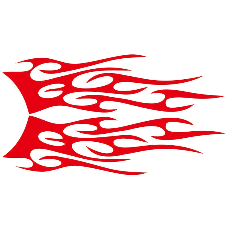 2 PCS/Set D-751 Flame Pattern Car Modified Decorative Sticker(Red)