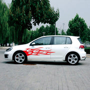 2 PCS/Set D-751 Flame Pattern Car Modified Decorative Sticker(Red)