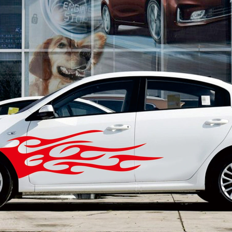 2 PCS/Set D-751 Flame Pattern Car Modified Decorative Sticker(Red)