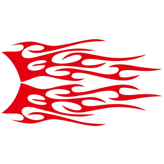 2 PCS/Set D-751 Flame Pattern Car Modified Decorative Sticker(Red)