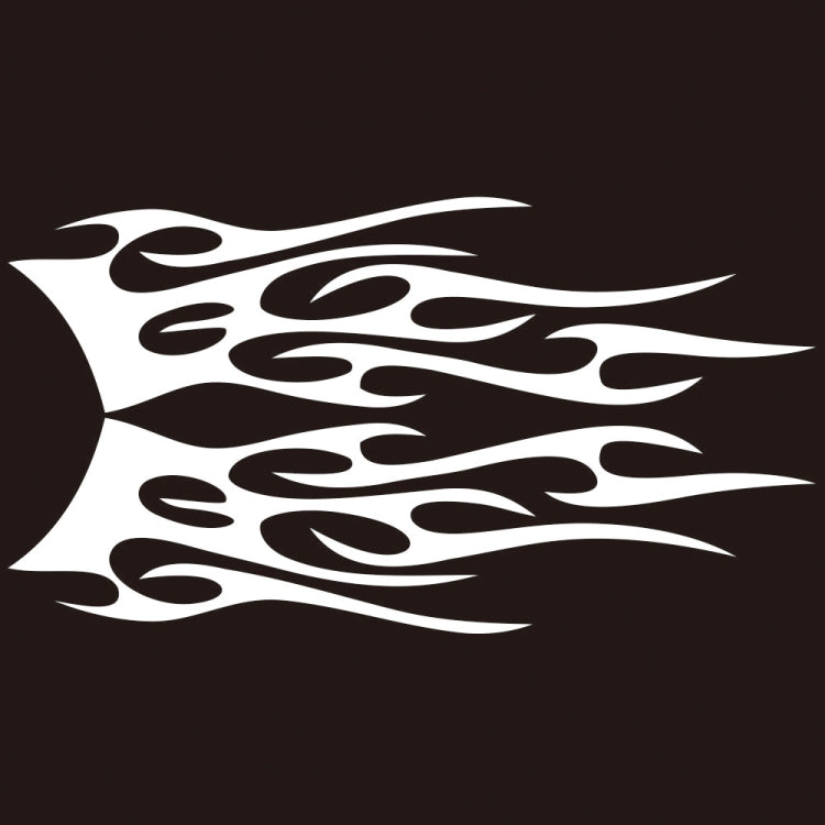 2 PCS/Set D-751 Flame Pattern Car Modified Decorative Sticker(White)