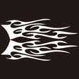 2 PCS/Set D-751 Flame Pattern Car Modified Decorative Sticker(White) - Decorative Sticker by PMC TechLife | Online Shopping South Africa | PMC TechLife | Buy Now Pay Later Mobicred