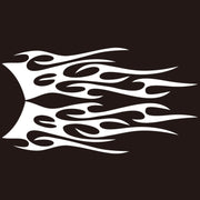 2 PCS/Set D-751 Flame Pattern Car Modified Decorative Sticker(White)