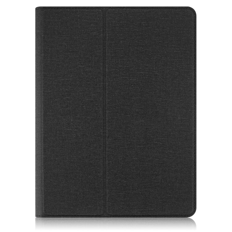 For 10 inch Cloth Texture 360 Rotation Horizontal Flip Universal Tablet PC Leather Case with Pen Slot(Black)