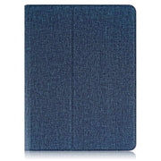 For 10 inch Cloth Texture 360 Rotation Horizontal Flip Universal Tablet PC Leather Case with Pen Slot(Blue)