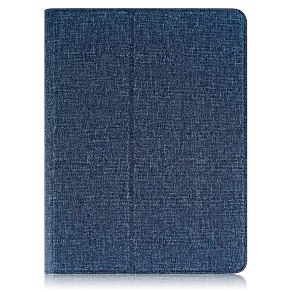 For 10 inch Cloth Texture 360 Rotation Horizontal Flip Universal Tablet PC Leather Case with Pen Slot(Blue)