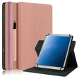 For 10 inch Cloth Texture 360 Rotation Horizontal Flip Universal Tablet PC Leather Case with Pen Slot(Rose Gold) - 10 - 11 inch by PMC TechLife | Online Shopping South Africa | PMC TechLife | Buy Now Pay Later Mobicred