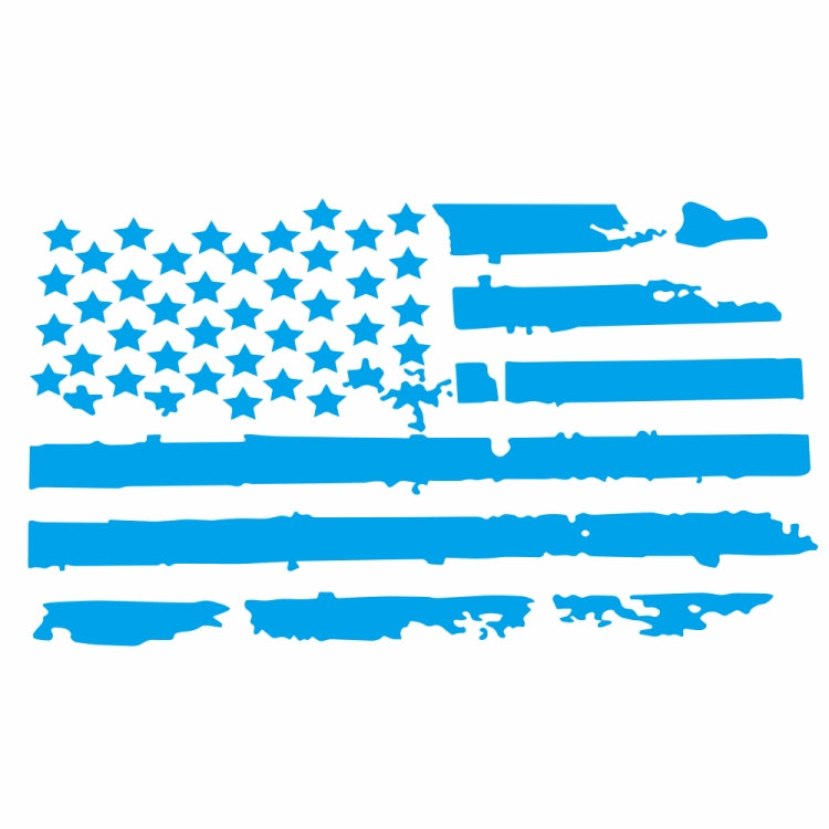 D-778 American Flag Pattern Car Modified Decorative Sticker(Blue)