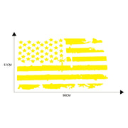 D-778 American Flag Pattern Car Modified Decorative Sticker(Yellow)