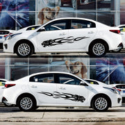 2 PCS/Set D-815 Flame Lion Pattern Car Modified Decorative Sticker(Black)